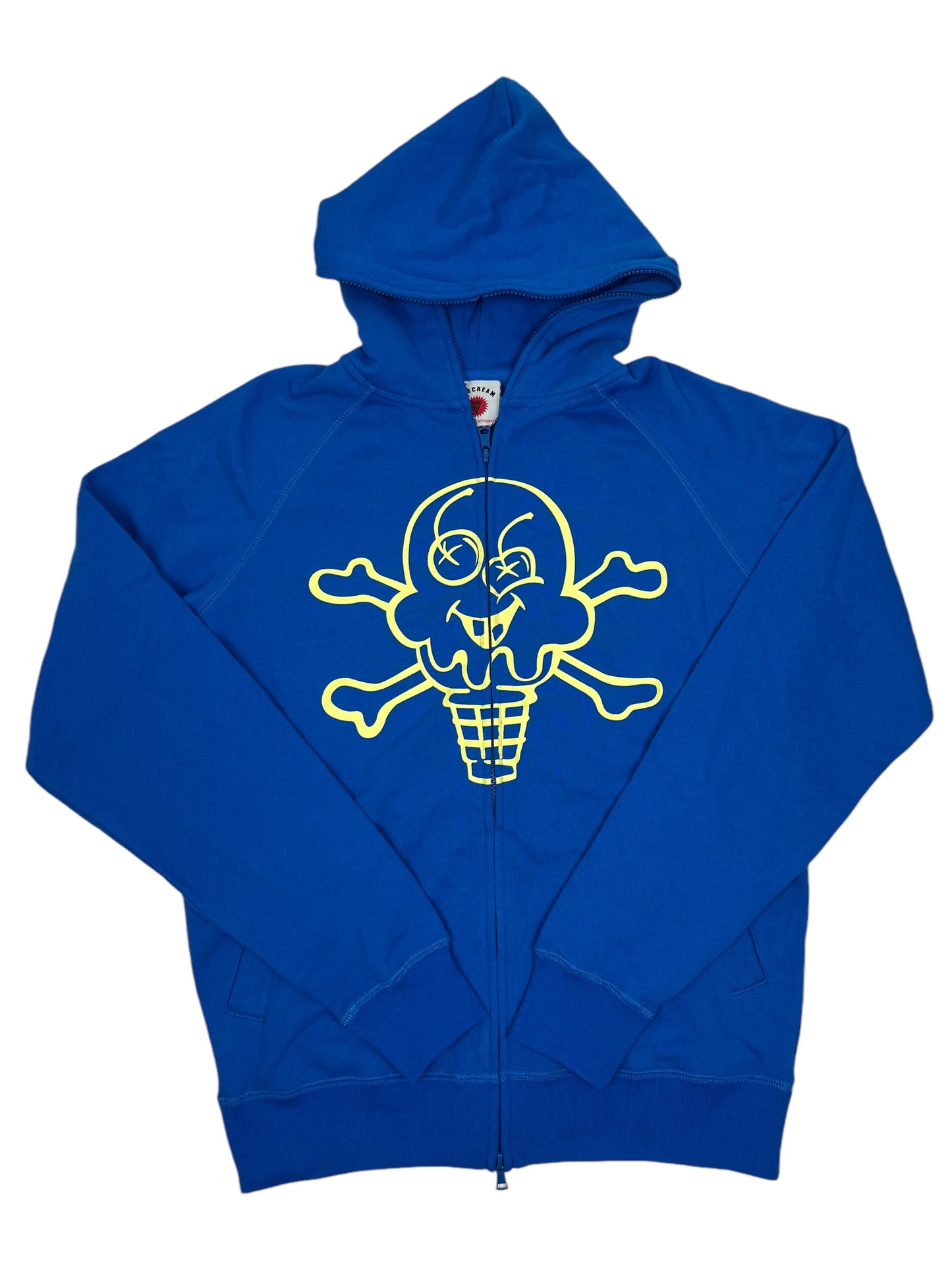 BBC Ice Cream Cones & Bones Full Zip Blue Hoodie - (NEW)