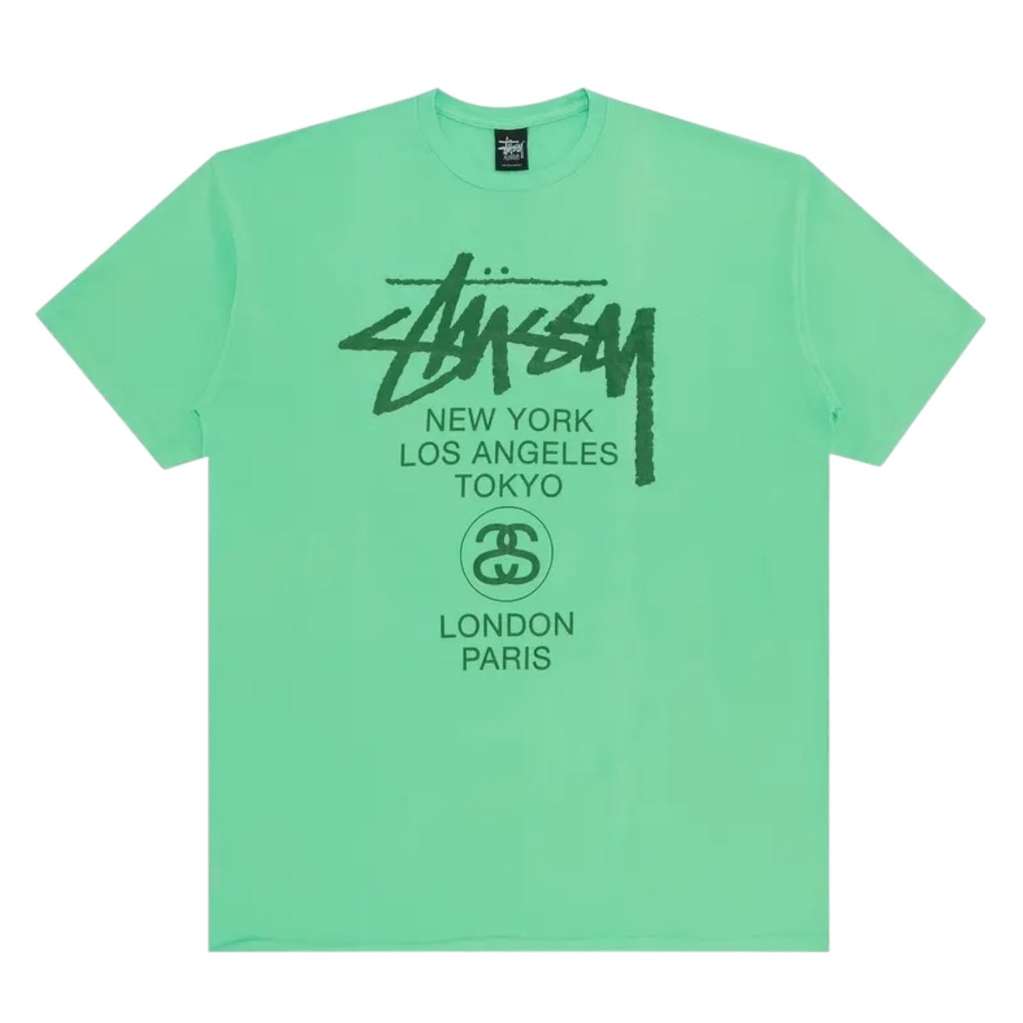 Stussy World Tour T-shirt neon green