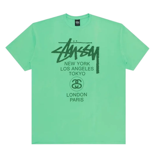 Stussy World Tour T-shirt neon green