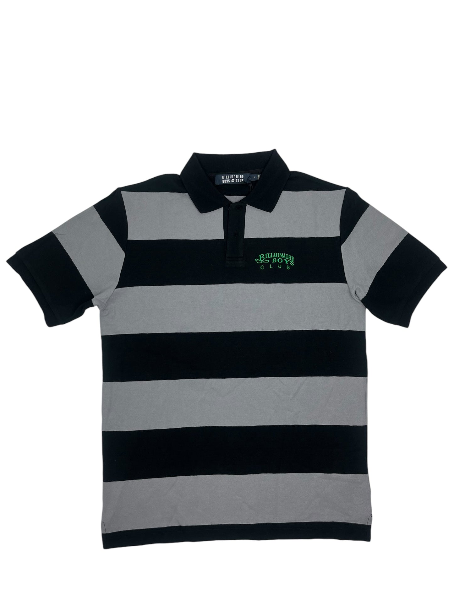 Billionaire Boys Club Collegiate Striped Black/Grey Polo - (NEW) M