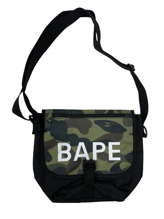 Bape Spellout Camo Pouch Bag Green - (NEW)