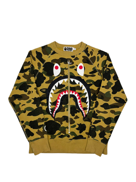 Bape Zip Shark Crewneck Camo - (GRADE A) S