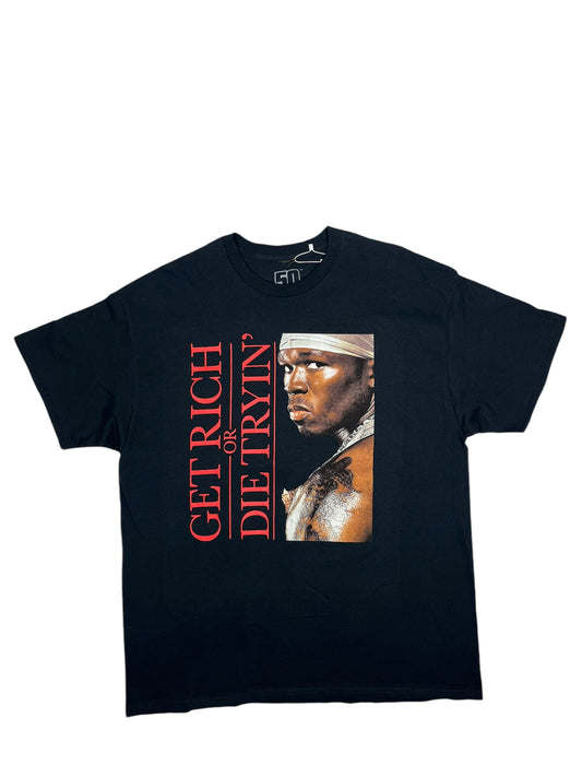 50 Cent Get Rich Or Die Trying Tour T Shirt Black - (GRADE A) L