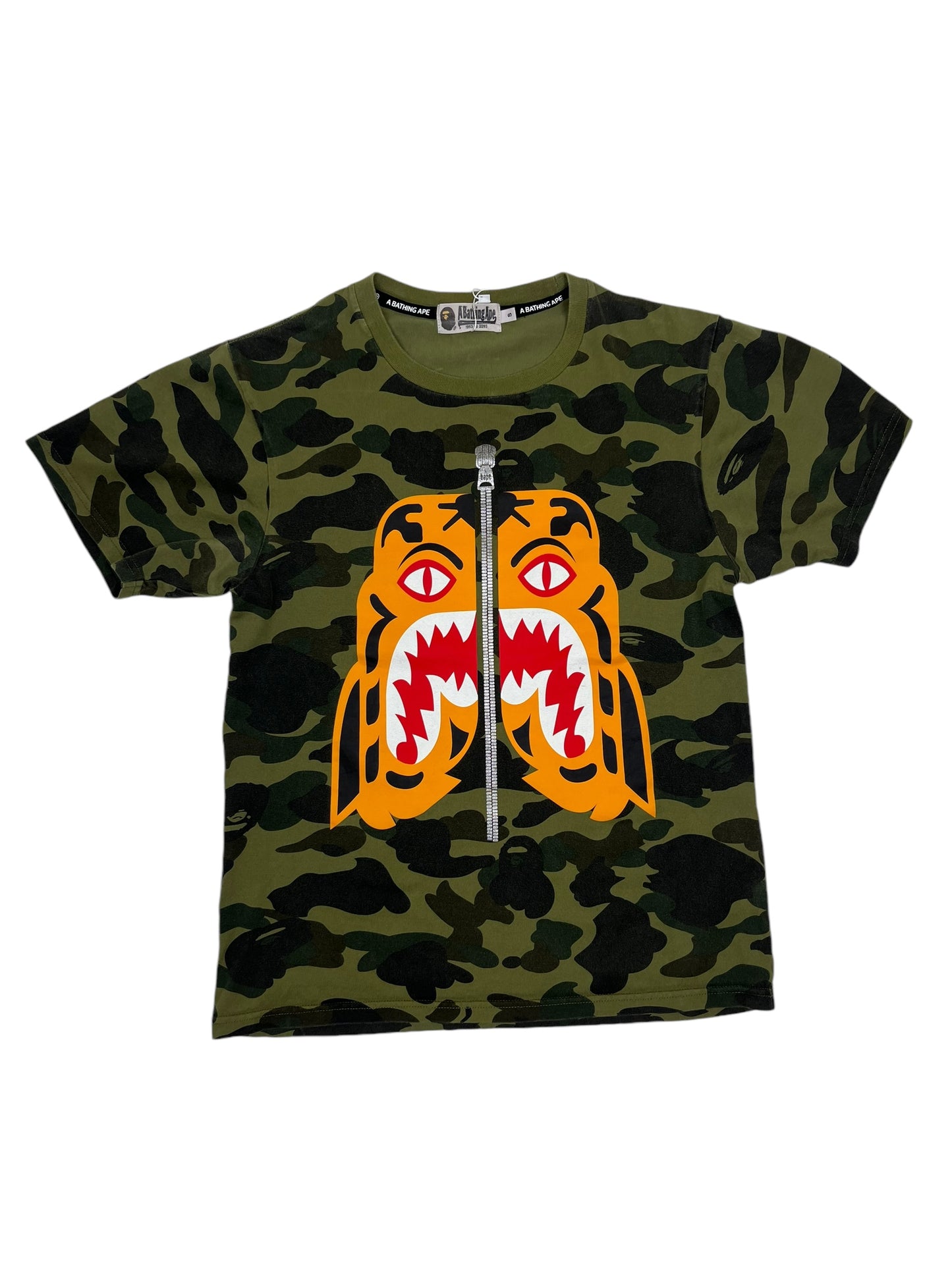 Bape Tiger Zip Camo T Shirt - (GRADE B) S