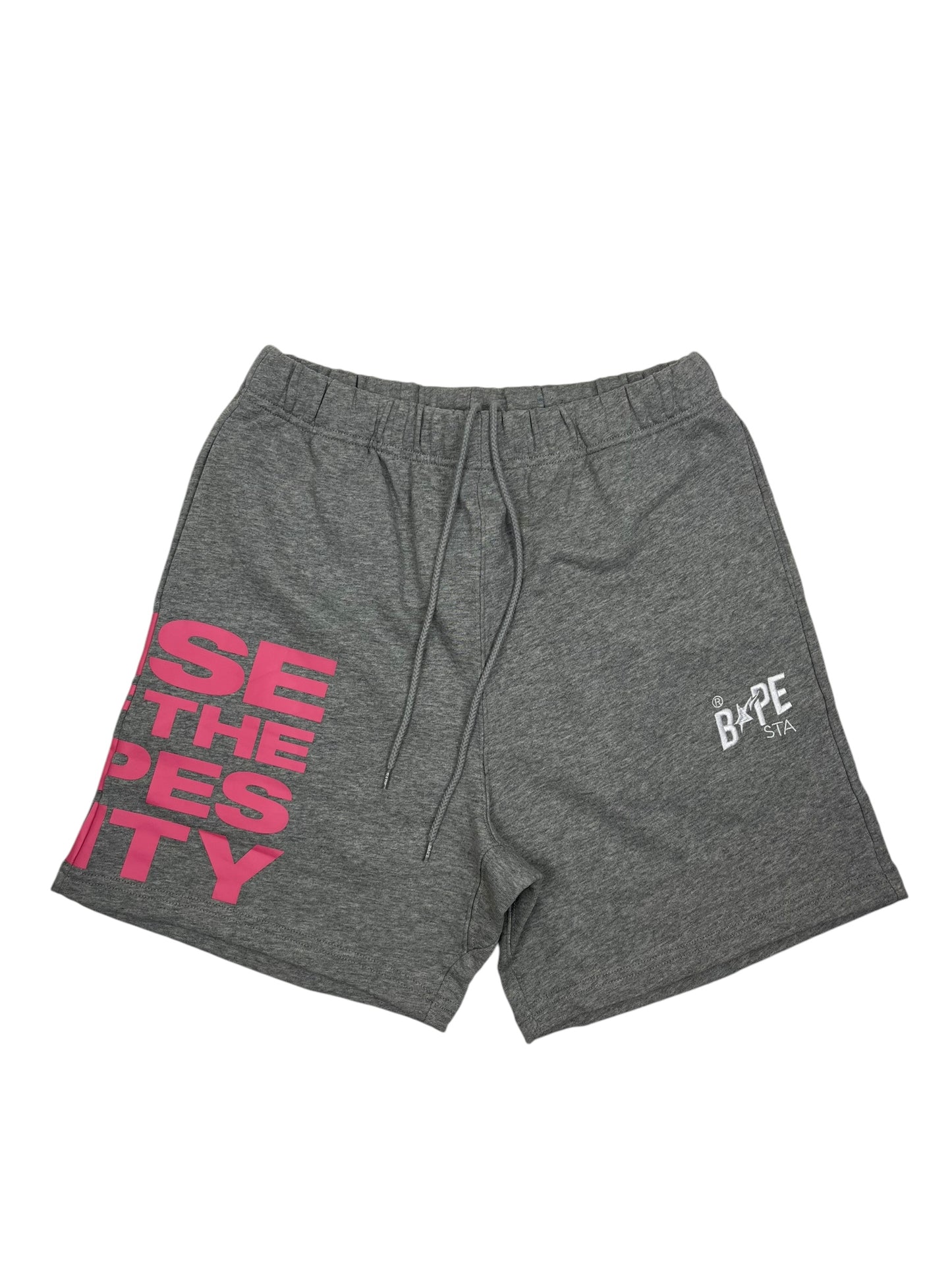 Bape Bapesta Grey/Pink Shorts - (NEW)