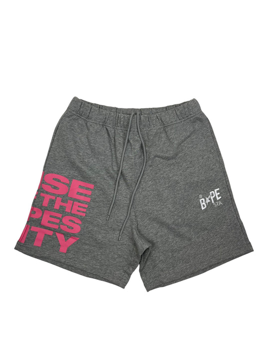 Bape Bapesta Grey/Pink Shorts - (NEW)