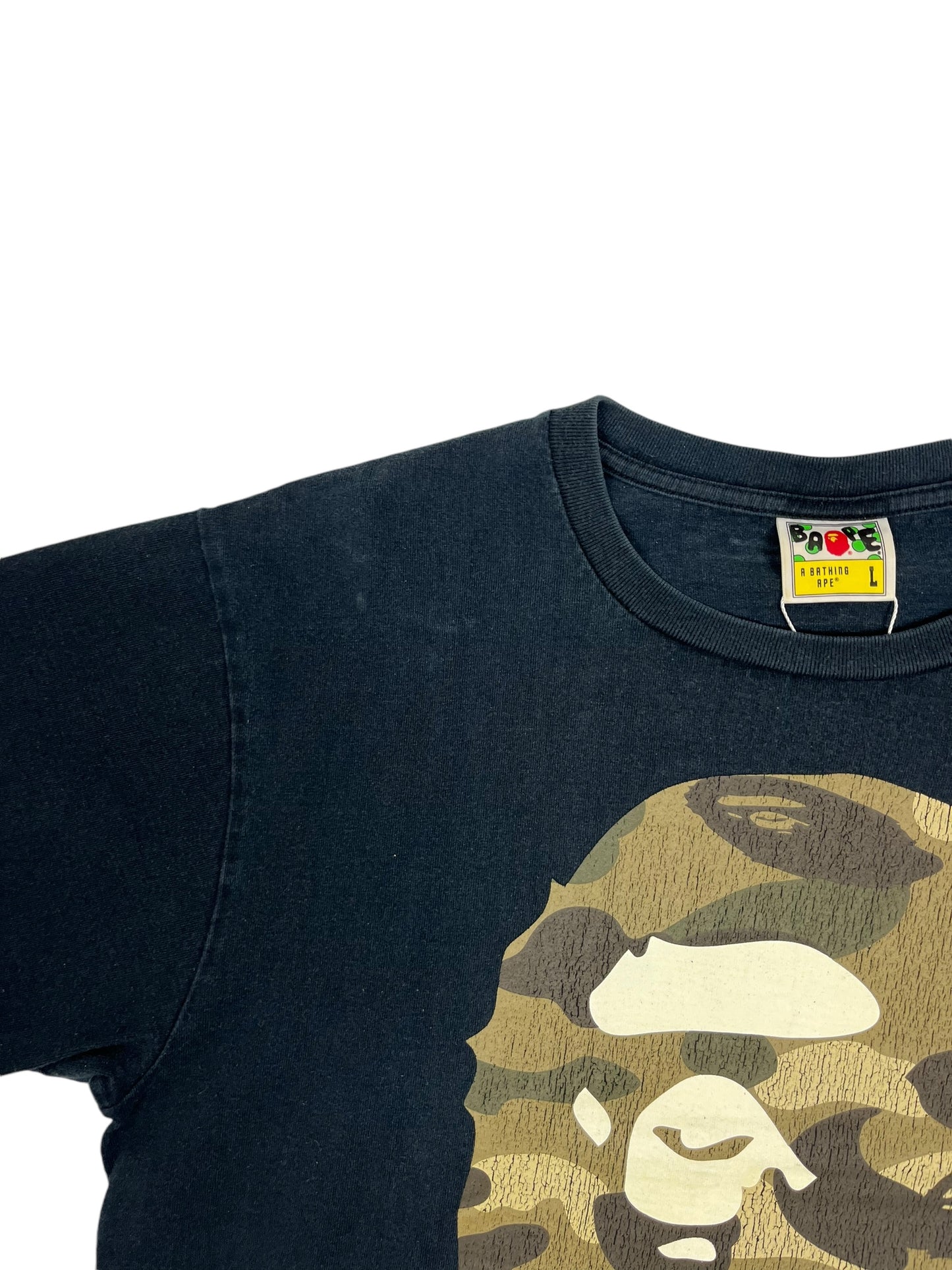 Bape 1st Camo Big Ape T Shirt Black - (GRADE B) L