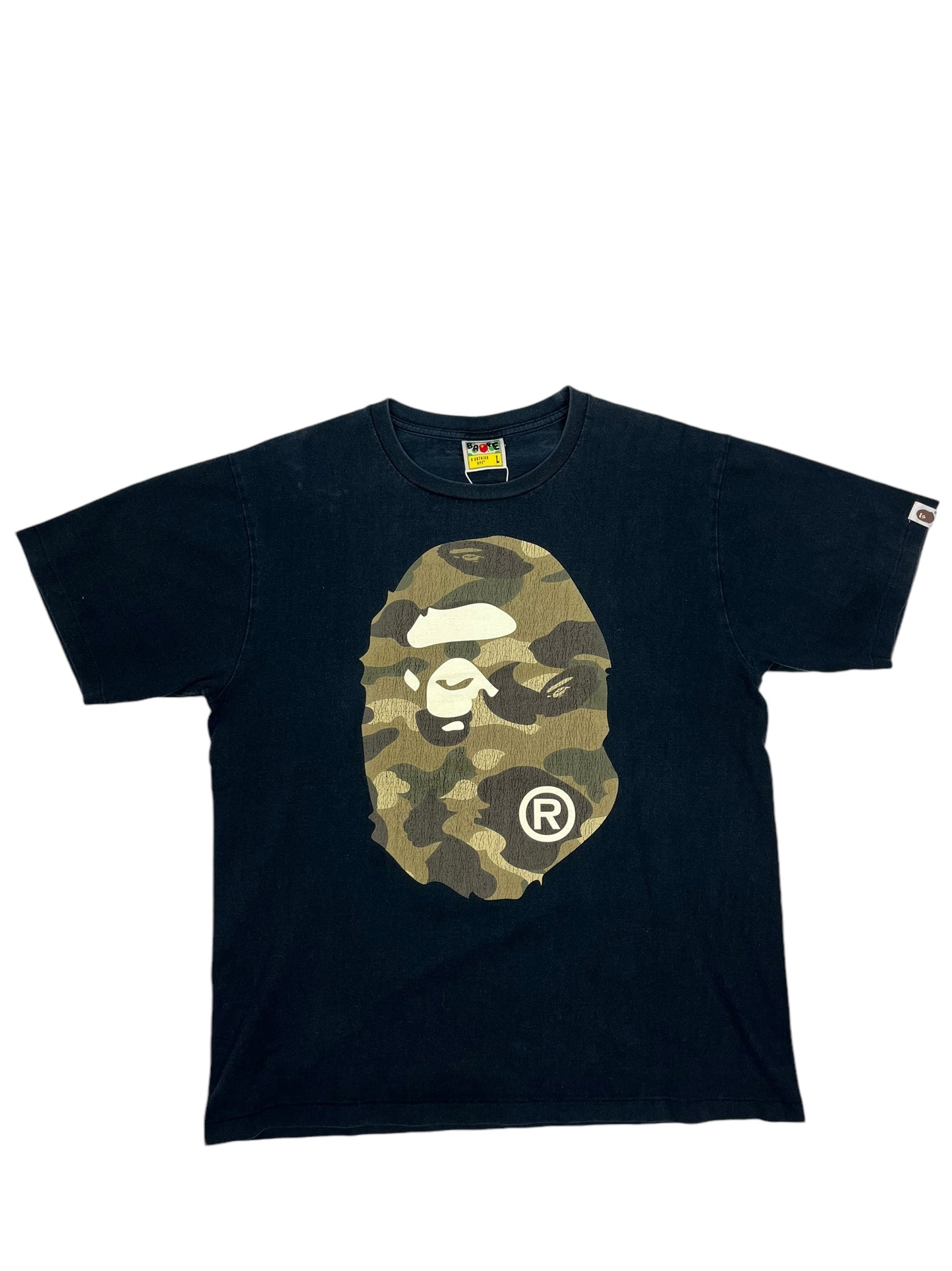 Bape 1st Camo Big Ape T Shirt Black - (GRADE B) L