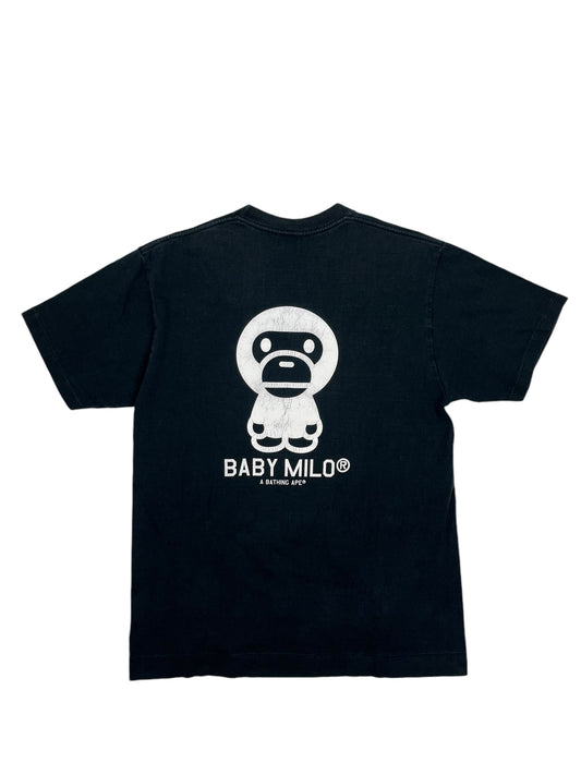 Bape Baby Milo White Graphic T Shirt Black - (GRADE B) M