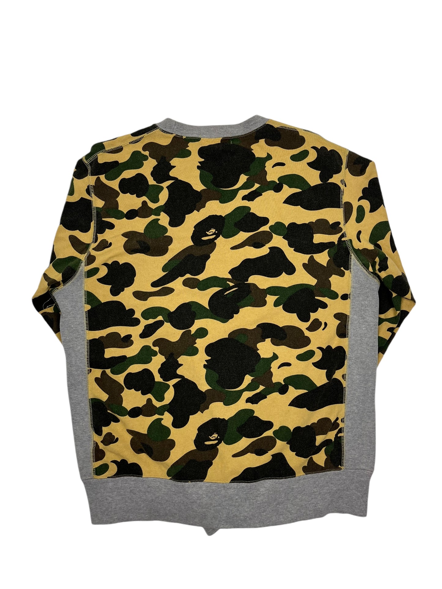 Bape Alt Logo Crewneck Camo/Grey - (GRADE B) L