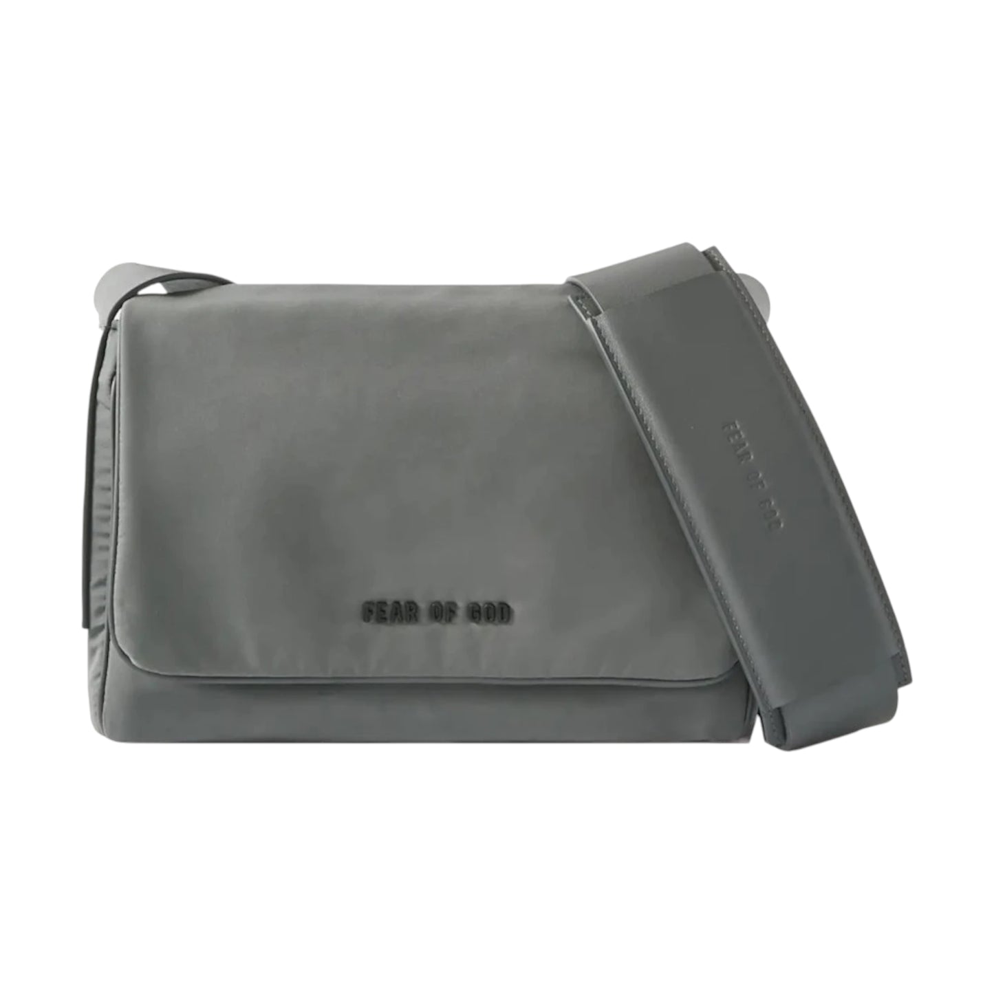 Fear Of God Logo Appliqued Shell Messenger Bag grey - O/S