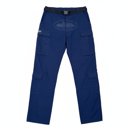 Corteiz Alcatraz Cargos navy on navy - M