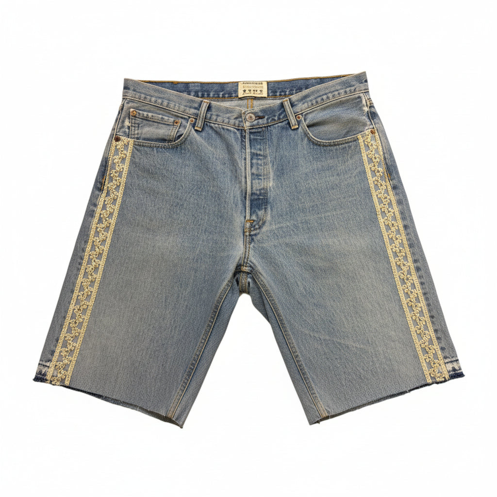 Jeanius Bar Atelier Denim Pearl Jorts - W34