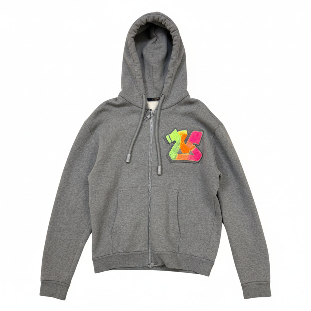 Louis Vuitton Zip Up Hoodie grey - M