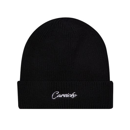 Carsicko Plain Logo Black Beanie